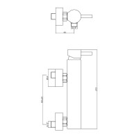 Змішувач для душу Paffoni Stick (колір - хром), з душовим гарнітуром