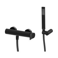 Змішувач для душу Paffoni Tilt (колір - чорний матовий), з душовим гарнітуром