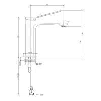 Смеситель для раковины Paffoni Tilt (цвет – белый матовый), без донного клапана