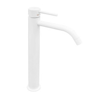 Смеситель для раковины высокий Paffoni Light (цвет – белый матовый), без донного клапана