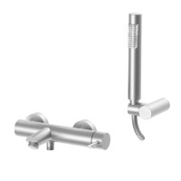 Змішувач для ванни Paffoni Stick (колір - сталь), з регульованим душовим гарнітуром