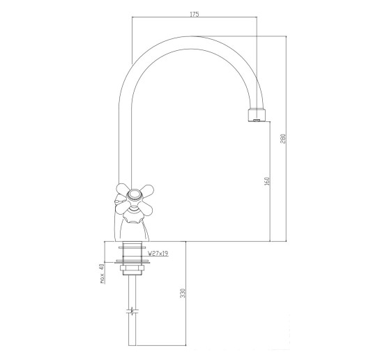 Змішувач для кухні Paffoni Viola (колір - мідь)