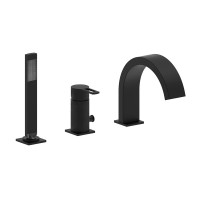 Змішувач на борт ванни Paffoni Ringo (колір – чорний матовий)