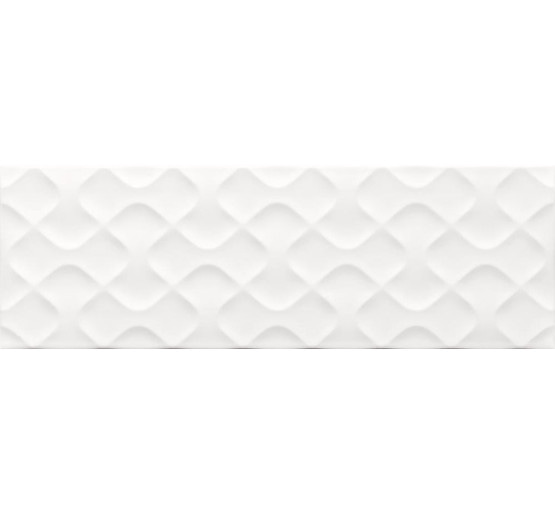 Плитка стеновая Ceramika Color Ribbon White 25x75 код 2873