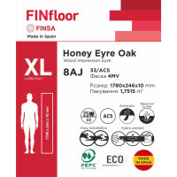 Ламінована підлога 8AJ Honey Eyre Oak XL 1780х246х10 мм Finsa ІСПАНІЯ