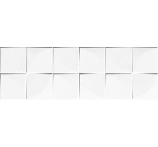 Плитка стінова Ceramika Konskie White Glossy Quadra RECT 250x750x9
