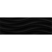 Плитка стеновая Ceramika Color CCR36-1 Onda Black RECT 250x750x9