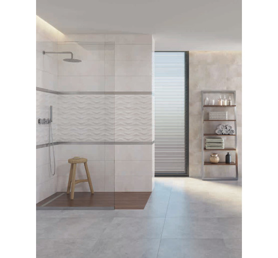 Плитка стінова Ceramika Color Portobello Axis Soft Grey 250x750x9