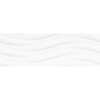 Плитка стеновая Ceramika Color CCR31-1 White Onda RECT 250x750x9