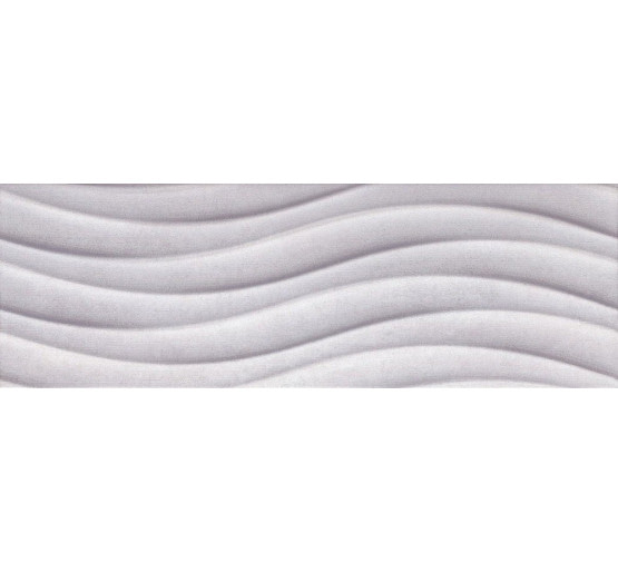 Плитка стеновая Ceramika Konskie Milano Soft Grey Wave 250x750x9