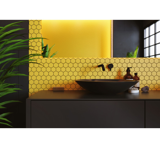 Мозаика H 6025 Hexagon Dark Yellow 295x295x9 Котто Керамика