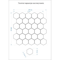 Мозаїка HST 6021 Hexagon Black MATT 295x295x9 Котто Кераміка