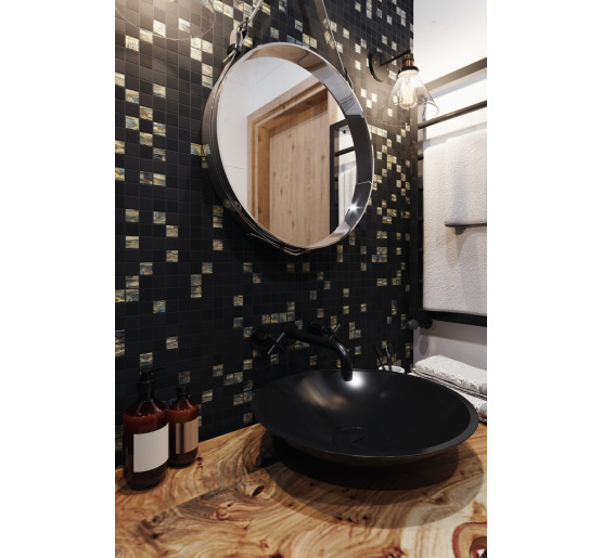 Мозаїка GMP 0825041 С2 Print 40-Black MATT 300x300x8 Котто Кераміка