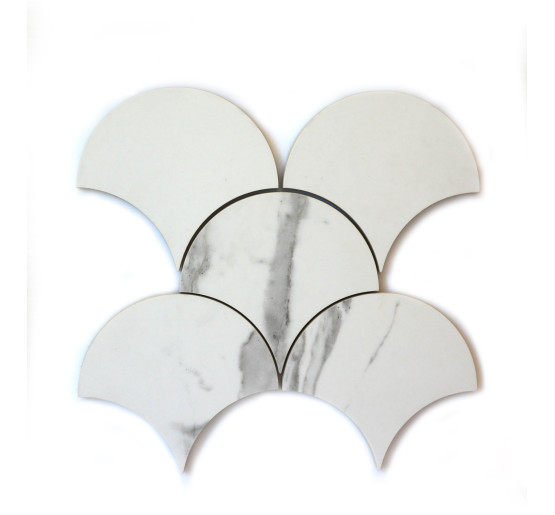 Мозаїка Scales CM 3115 SC Speccio Carrara 136x147x10 Котто Кераміка