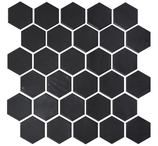 Мозаика H 6021 Hexagon Black MATT 295x295x9 Котто Керамика