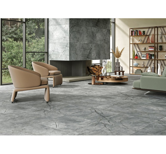 Плитка керамогранітна Silver Heels Graphite MAT 598x1198x8 Cersanit