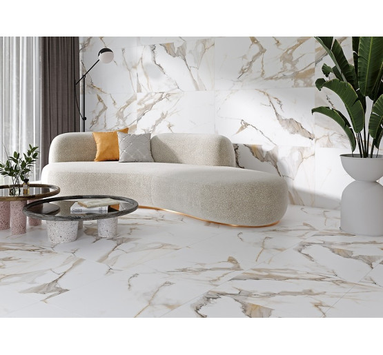 Плитка керамогранітна Dorado White RECT SAT 598x1198x8 Cersanit