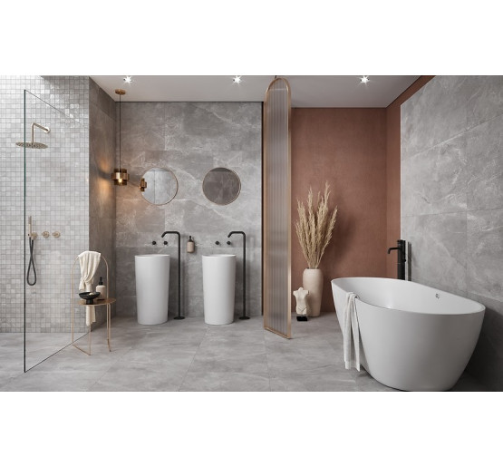 Плитка керамогранітна Marengo Light Grey RECT 598x1198x8 Cersanit