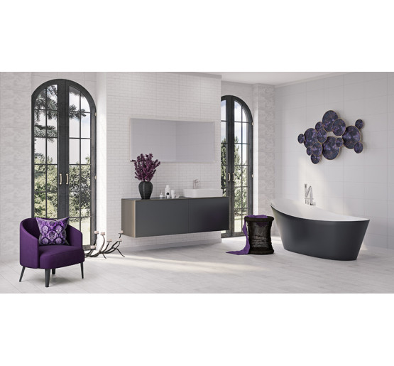 Плитка стеновая White Satin 250x400x8 Cersanit