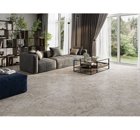 Плитка керамогранітна Crestone Light Grey RECT 598x598x8 Cersanit