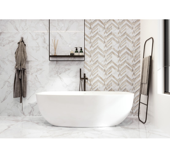 Плитка стінова Marmo Bianco білий 300x600x9 Golden Tile