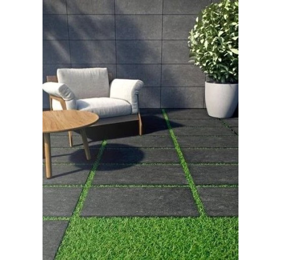 Плитка керамогранитная Pietra Serena Antracite RECT 600x1200x20 StarGres