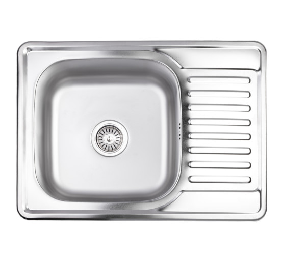 Кухонна мийка Lidz 6950 0,8 мм Satin (LIDZ6950SAT8)