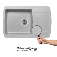 Кухонна мийка Lidz 770x490/200 GRA-09 (LIDZGRA09770490200)