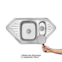 Кухонна мийка Lidz 9550-C Decor 0,8 мм (LIDZ9550СEC08)