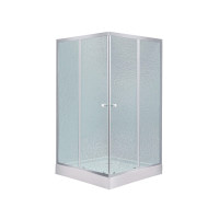 Набір lidz душова кабіна Wawel SC80x80.SAT.LOW.FR, скло Frost 4 мм + піддон Mazur