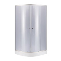 Набір lidz душова кабіна Latwa SC90x90.SAT.LOW.GR, скло тоноване 4 мм + піддон Kupala