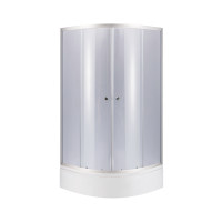 Набір lidz душова кабіна Latwa SC80x80.SAT.MID.GR, скло тоноване 4 мм + піддон з панеллю Kupala