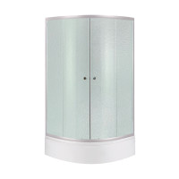 Набор Lidz душевая кабина Latwa SC80x80.SAT.MID.FR, стекло Frost 4 мм + поддон с панелью Kupala