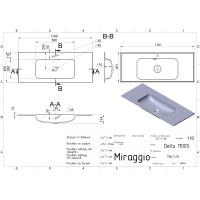 Умывальник Miraggio DELLA 1100 MIRASOFT