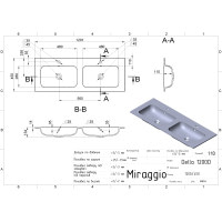 Умивальник Miraggio DELLA 1200D MIRASOFT