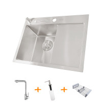 Комплект кухонної мийки та змішувача з нержавіючої сталі NS-6045