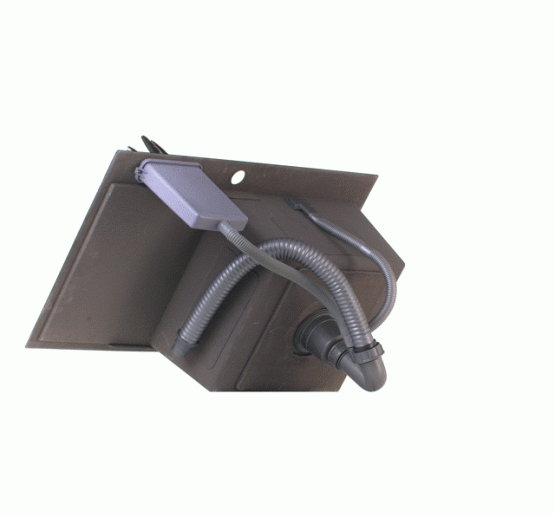 Черная раковина на кухню с левым крылом с PVD покрытием Nett NB-7848(L)