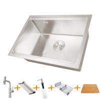 Комплект кухонної мийки та змішувача з нержавіючої сталі NS-5742