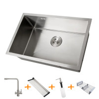 Комплект кухонної мийки та змішувача з нержавіючої сталі NS-6845