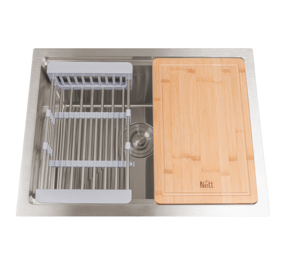 Мойка под столешницу из нержавейки кухонная станция Nett NS-5742