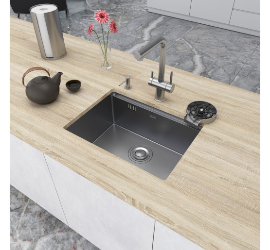 Мойка под столешницу из нержавейки кухонная станция Nett NS-5742