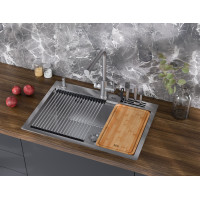 Накладна кухонна мийка з нержавійки 1.5 мм Nett NS-7048