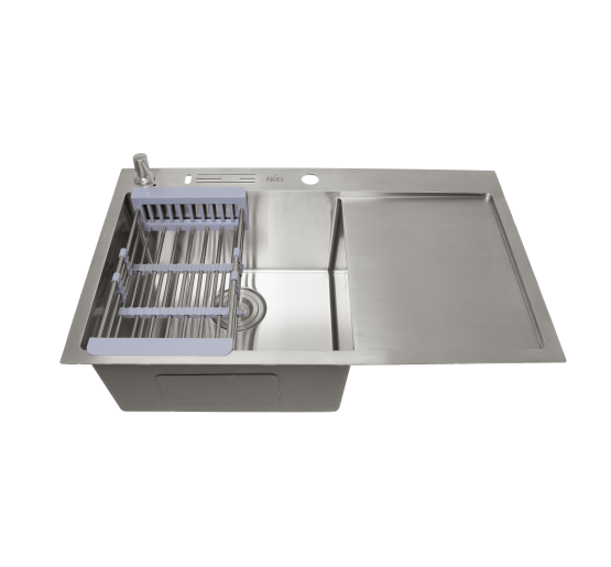 Накладная кухонная мойка с правым крылом Nett NS-7848(R)