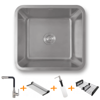 Комплект кухонної мийки та змішувача з нержавіючої сталі NS-4643