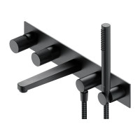 Змішувач для ванни прихованого монтажу на 5 отворів Omnires Contour antracyt (CT8037/1AT) 