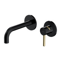 Змішувач для раковини прихованого монтажу Omnires Y czarny/złoty (Y1215HBLGL) 