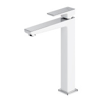 Змішувач для умивальника Omnires Parma  chrom/biały (PM7412CRB) 