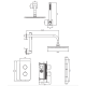 Термостатична душова система прихованого монтажу Omnires Contour матове золото (SYSCT11GLB) 