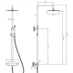 Термостатична душова система Omnires Y miedź (Y1244SUCP) 
