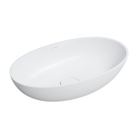 Настольный умывальник Omnires SHELL M+ 60x35 белый матовый (HELLUNBM)